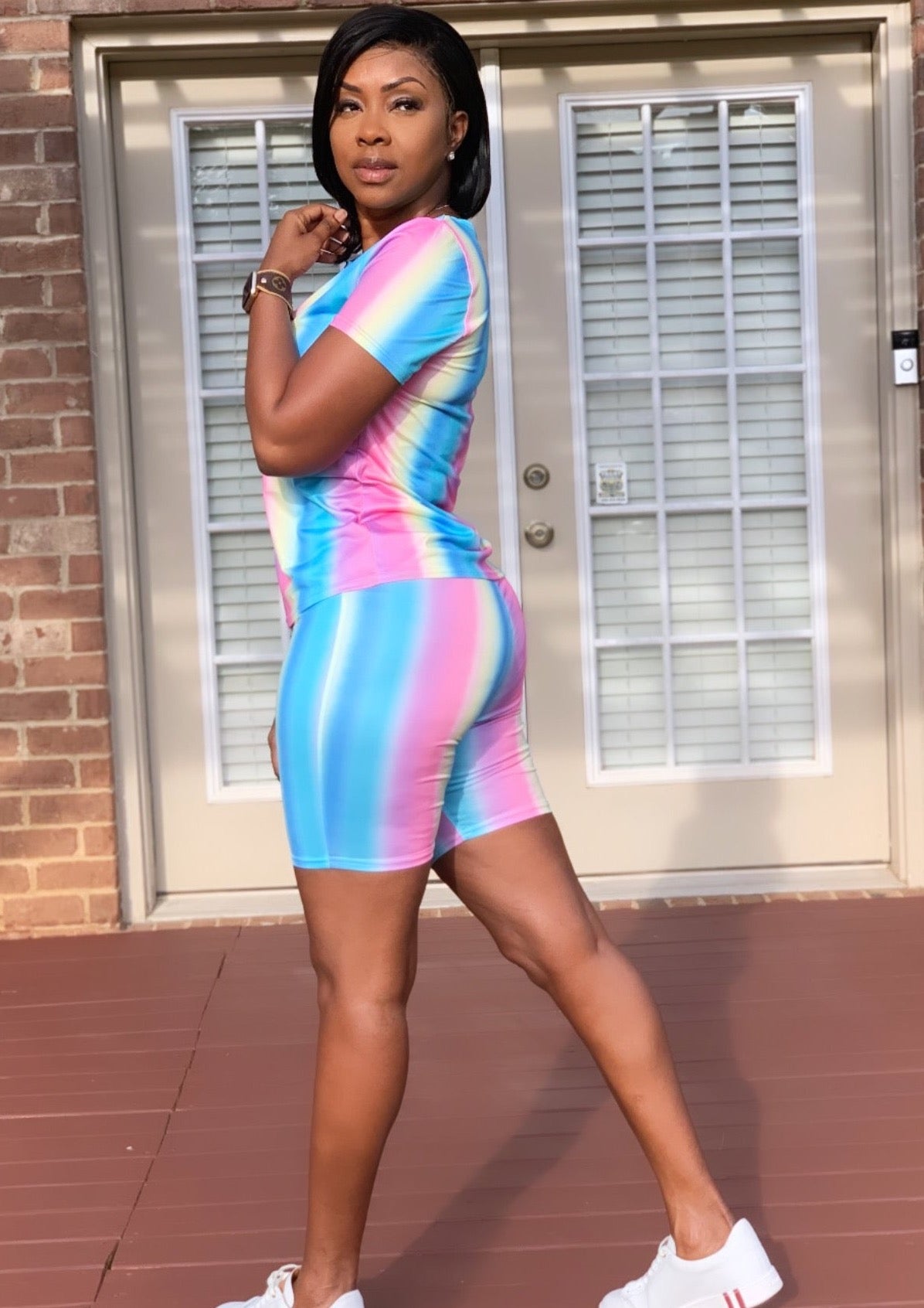 Cotton Candy Stripes 2 Piece Set